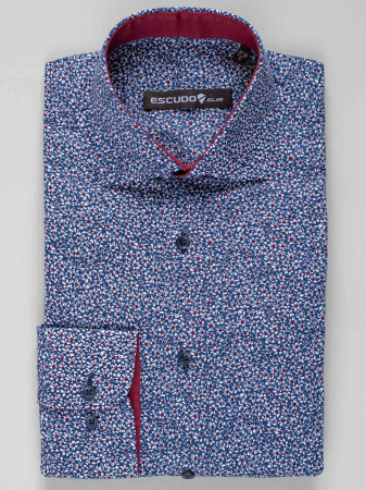 IMPRIMEURI - Camasa casual cu imprimeuri slim fit