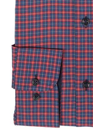 Camasa casual regular cu carouri rosii si bleumarin [1]