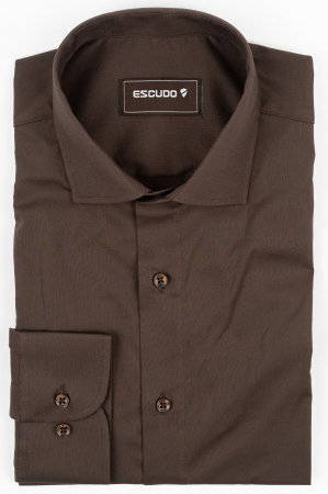 Camasa barbati clasica maro slim fit [0]