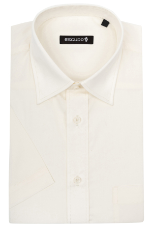 CAMASI - Camasa crem regular maneca scurta 2XL-4XL