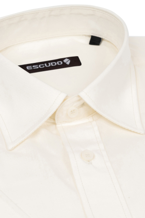 CAMASI - Camasa crem regular maneca scurta 2XL-4XL