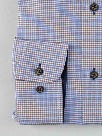 Camasa cu carouri maro regular fit [2]