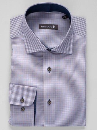 Camasa cu carouri maro regular fit [0]