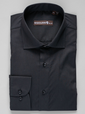 Camasa neagra slim fit 2XL pentru barbati inalti [0]