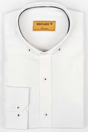 Camasa Premium Oxford alba slim fit
