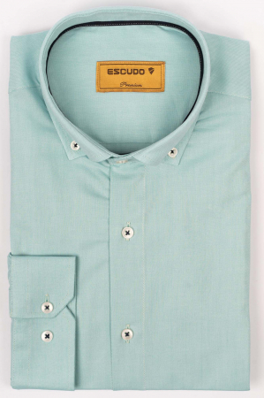 CLASICE - Camasa Premium Oxford verde deschis regular fit