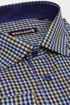 Camasa regular 2XL cu carouri galbene [2]