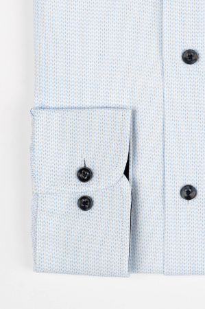 Camasa regular alba cu picouri bleu 2XL [2]