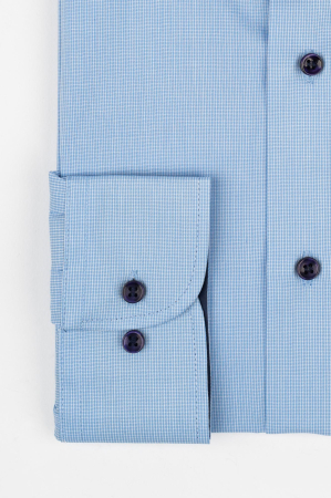 Camasa regular bleu cu carouri albe [1]