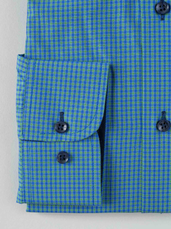 Camasa regular cu caro bleumarin si verde [2]