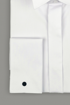 CAMASI MARIMI SPECIALE - Camasa regular eleganta cu nasturi ascunsi si manseta dubla- 3XL-4XL Guler Papion
