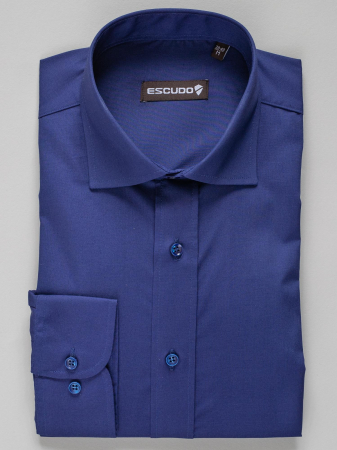 Camasa regular fit bleumarin [0]