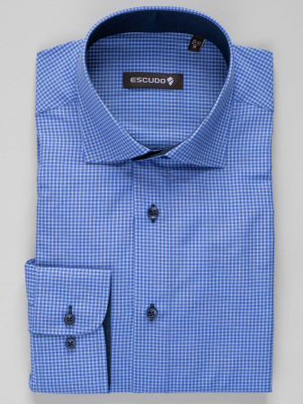 Camasa regular fit cu carouri albastre [0]