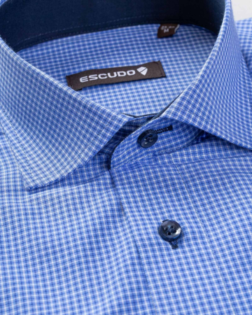 Camasa regular fit cu carouri albastre [1]