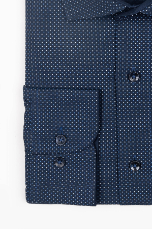 Camasa slim fit 2XL neagra cu buline mici [1]