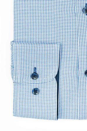 Camasa slim fit alba cu imprimeuri bleumarin [2]