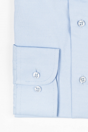 Camasa slim fit bleu cu imprimeu alb [1]