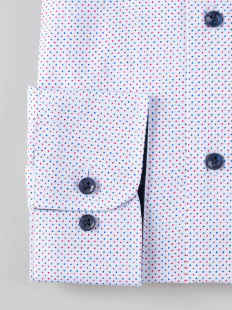 Camasa slim fit cu imprimeuri rosii si albastre [1]