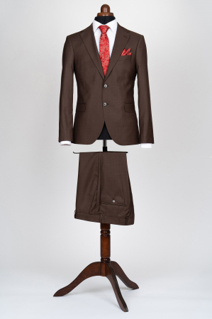 COSTUME BARBATI - Costum barbati slim fit maro