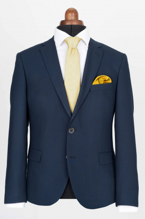 COSTUME SLIM FIT TALIA 2 - Costum barbati slim fit bleumarin-pepit - Talia 2