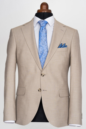 COSTUME BARBATI - Costum barbati slim fit bej deschis pepit