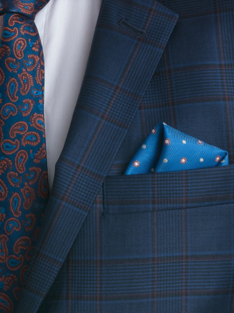 Costum lana albastru cu caro visiniu [3]