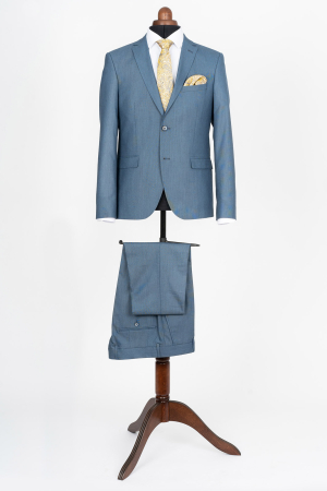 Costum slim albastru-stone [0]