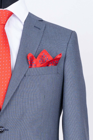 COSTUME SLIM FIT CLASICE - Costum slim bleu pepit