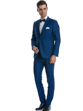 Costum slim fit albastru [0]