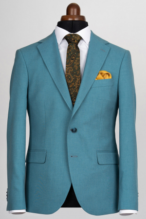 COSTUME BARBATI - Costum barbati slim fit turcoaz