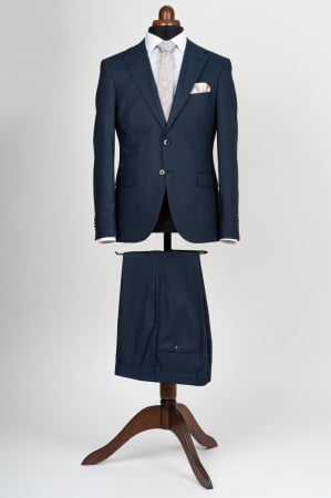 COSTUME BARBATI - Costum barbati slim fit bleumarin-pepit