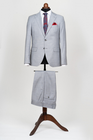 COSTUME BARBATI - Costum slim fit gri-bleu