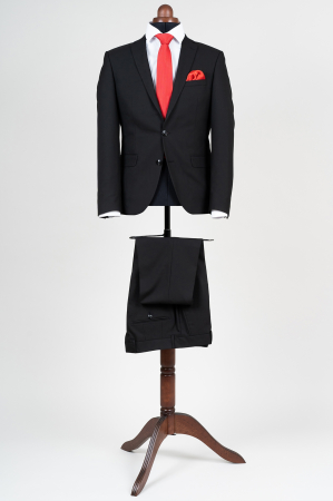COSTUME SLIM FIT TALIA 2 - Costum barbati slim fit negru - Talia 2