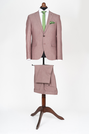 COSTUME BARBATI - Costum slim roz-visiniu