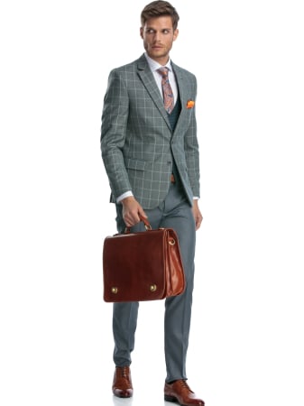 Costum vernil slim fit cu vesta  [1]