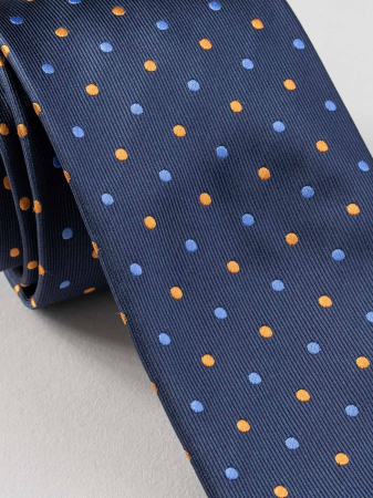 Cravata bleumarin cu picouri colorate [1]
