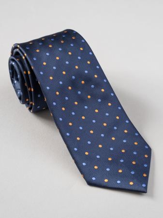 Cravata bleumarin cu picouri colorate [0]