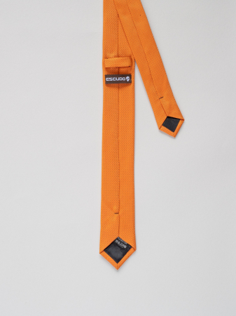 Cravata cu picouri portocalie ingusta [2]