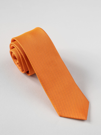 Cravata cu picouri portocalie ingusta [0]