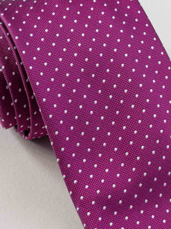 Cravata fucsia cu picouri albe [1]