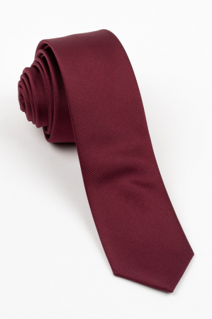 ACCESORII - Cravata ingusta burgund-visiniu