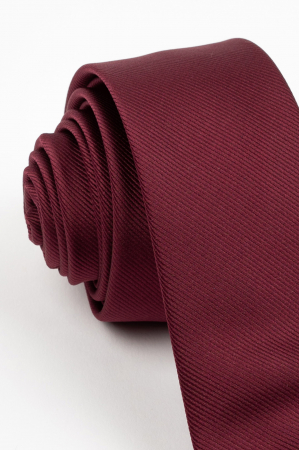 ACCESORII - Cravata ingusta burgund-visiniu