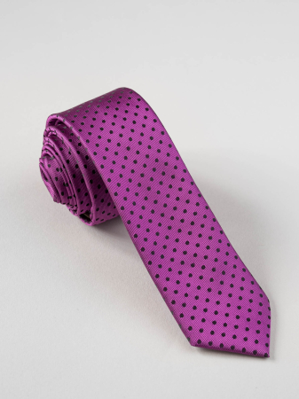 Cravata ingusta picouri mov [0]