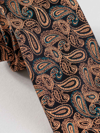 Cravata jacard matase naturala model paisley aurie [1]