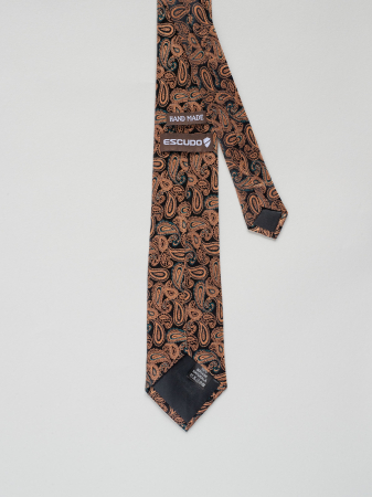 Cravata jacard matase naturala model paisley aurie [2]