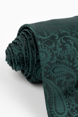 Cravata  verde cu imprimeu paisley