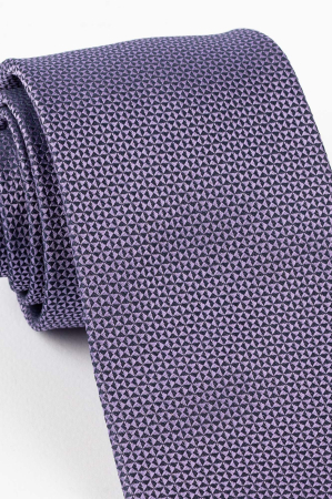Cravata mov  cu motive geometrice negre [1]
