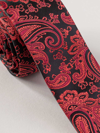Cravata rosie model floral ingusta [1]