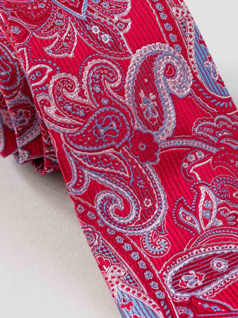 Cravata rosie model floral matase [1]