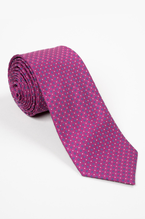 Cravata roz cu imprimeuri geometrice [0]